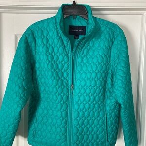 Lands' End Teal Quilted Jacket